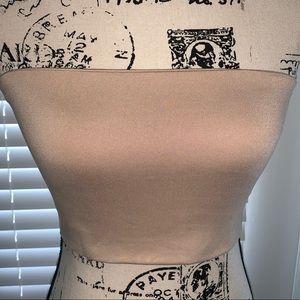 Nylon Apparel (LA) Beige Tube Top/Bandeau - Medium